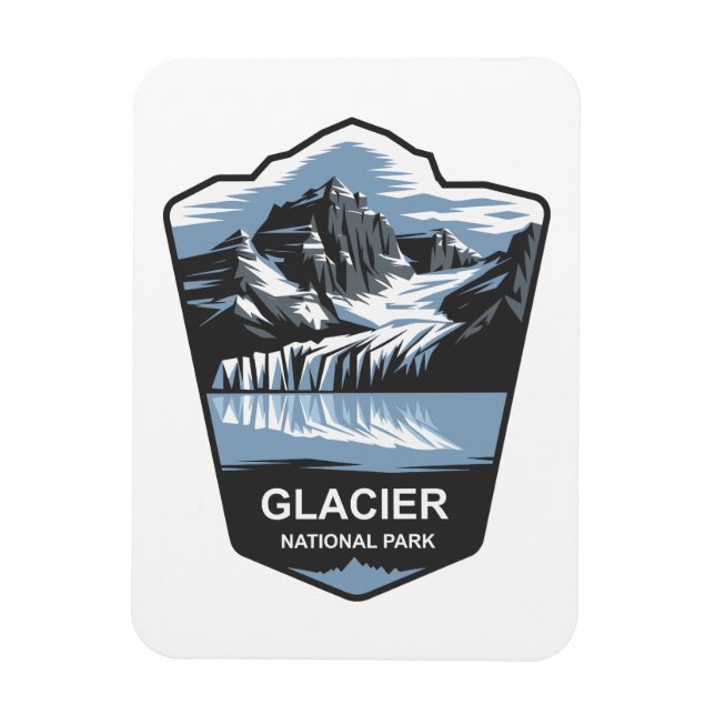 Glacier National Park Emblem Magnet (Vertikal)