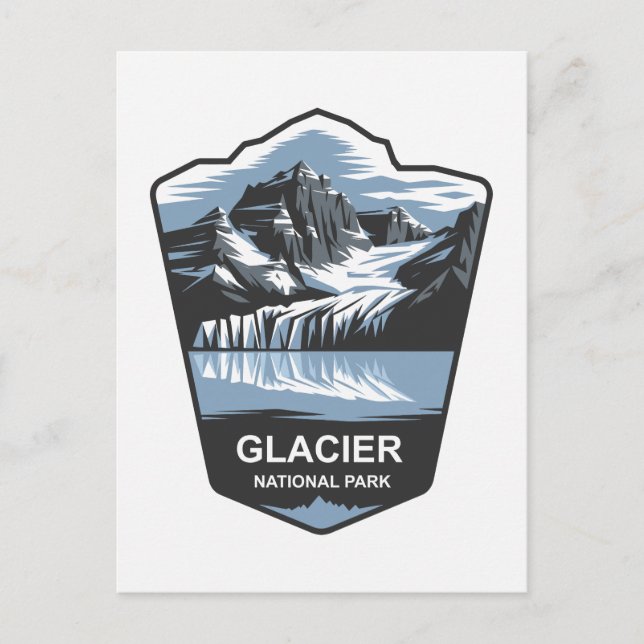 Glacier National Park Emblem Postkarte (Vorderseite)