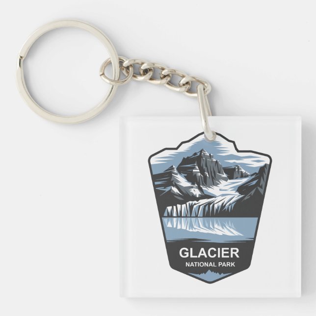 Glacier National Park Emblem Schlüsselanhänger (Vorderseite)