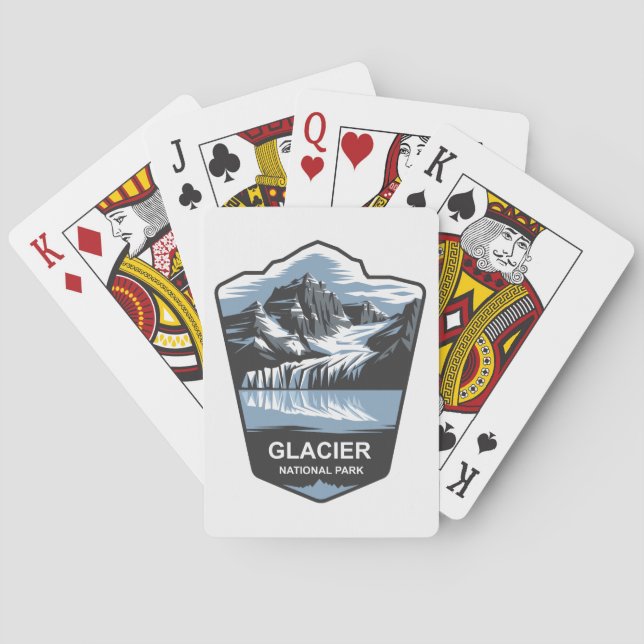 Glacier National Park Emblem Spielkarten (Rückseite)