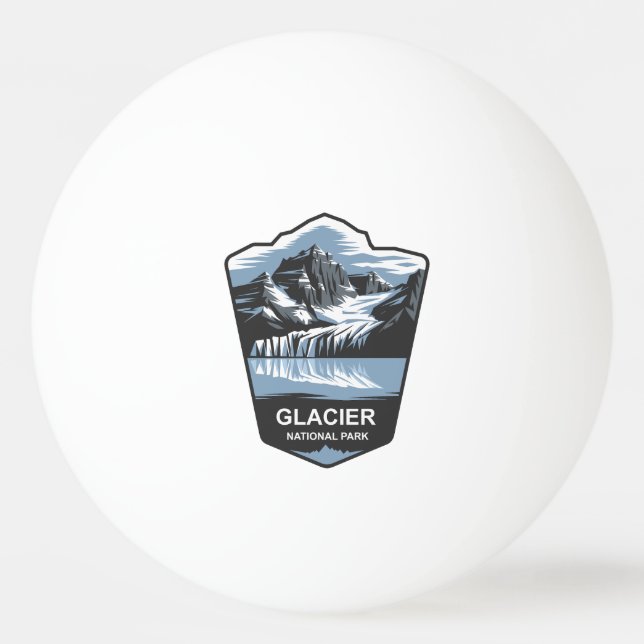 Glacier National Park Emblem Tischtennisball (Vorderseite)