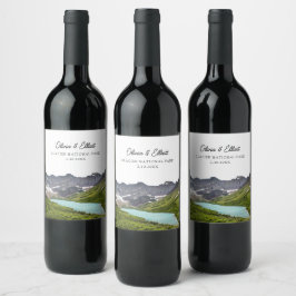 Glacier National Park Gastgeschenk Hochzeit Person Weinetikett