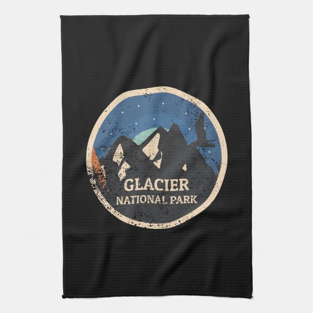 Glacier National Park Geschirrtuch (Vertikal)
