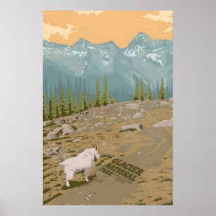Glacier National Park Kanada Reiseplakat Poster