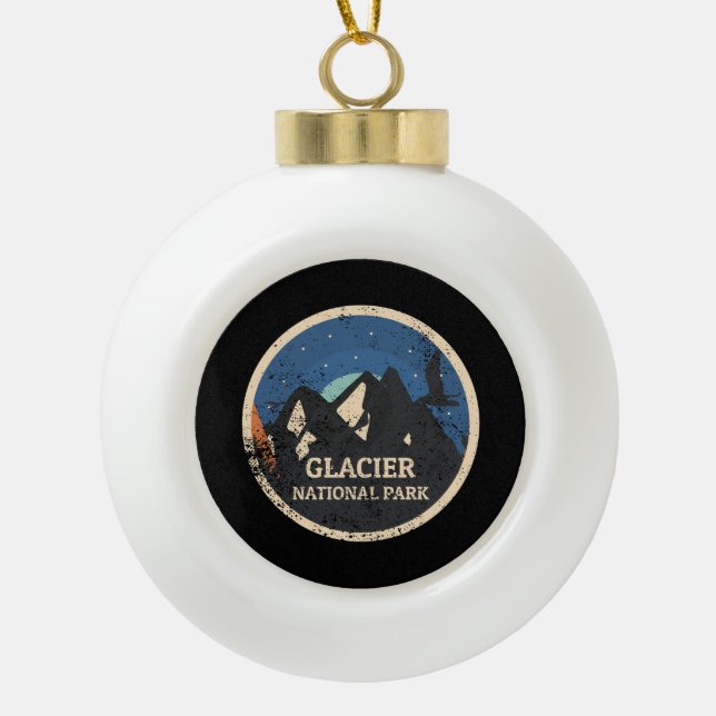 Glacier National Park Keramik Kugel-Ornament (Vorderseite)