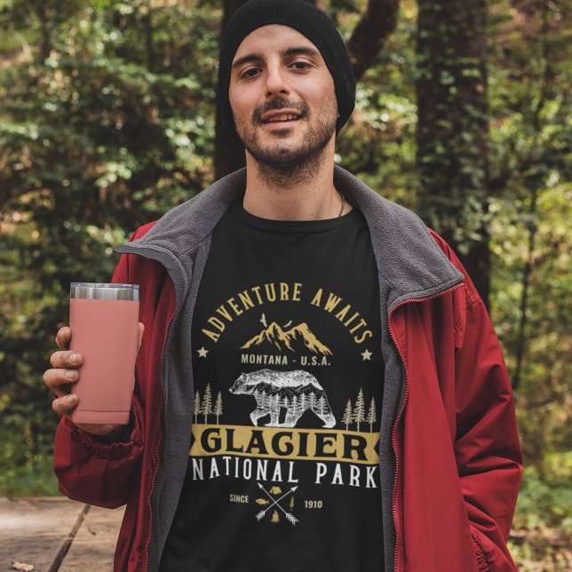 Glacier national park Montana forest landscape T-Shirt (Von Creator hochgeladen)