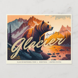 Glacier National Park, Montana Postcard Postkarte