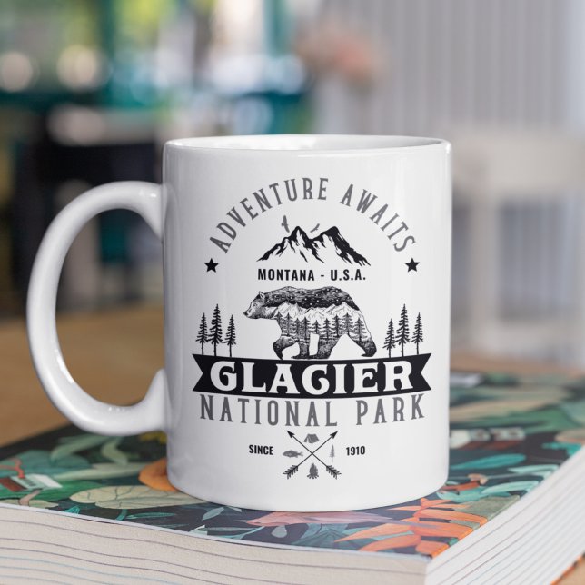 Glacier National Park Montana Woodland View Kaffeetasse (Von Creator hochgeladen)
