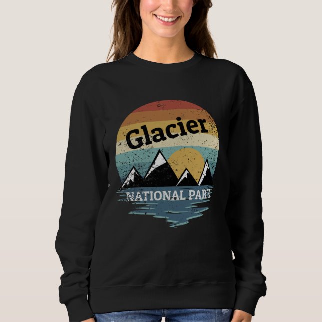 Glacier National Park National Park Vintage Sweatshirt (Vorderseite)