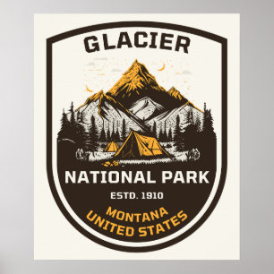 Glacier National Park Outdoor und Natur Poster