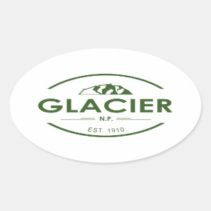 Glacier National Park Ovaler Aufkleber