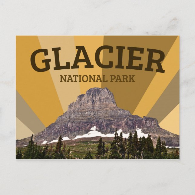 Glacier National Park Postcard Postkarte (Vorderseite)