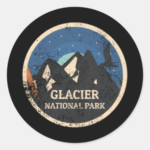Glacier National Park Runder Aufkleber