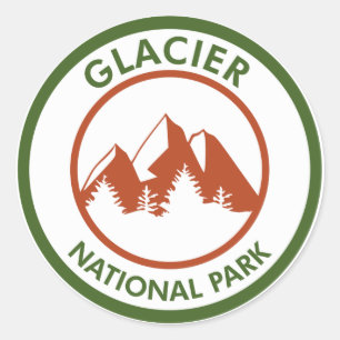 Glacier National Park Runder Aufkleber