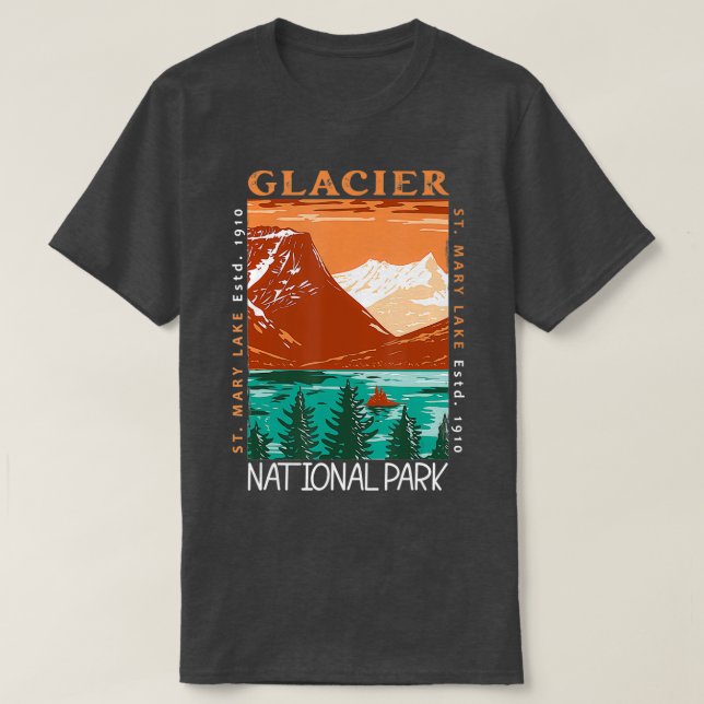 Glacier National Park St T-Shirt (Design vorne)