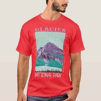 Glacier National Park Verwahren Montana-See T-Shirt
