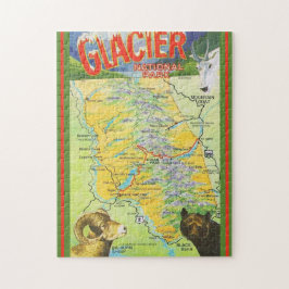 Glacier National Park Vintage Karte