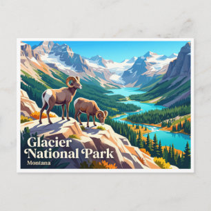 Glacier National Park Whitefish Montana Postkarte