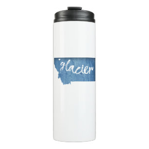 Glacier National Park Wood Gran Thermosbecher