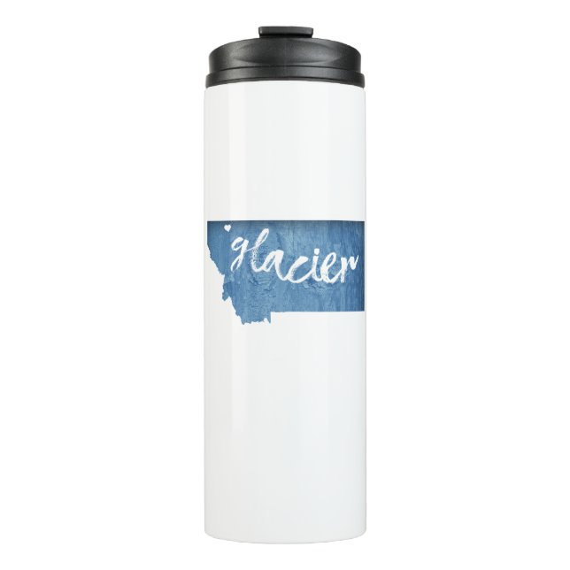 Glacier National Park Wood Gran Thermosbecher (Vorderseite)