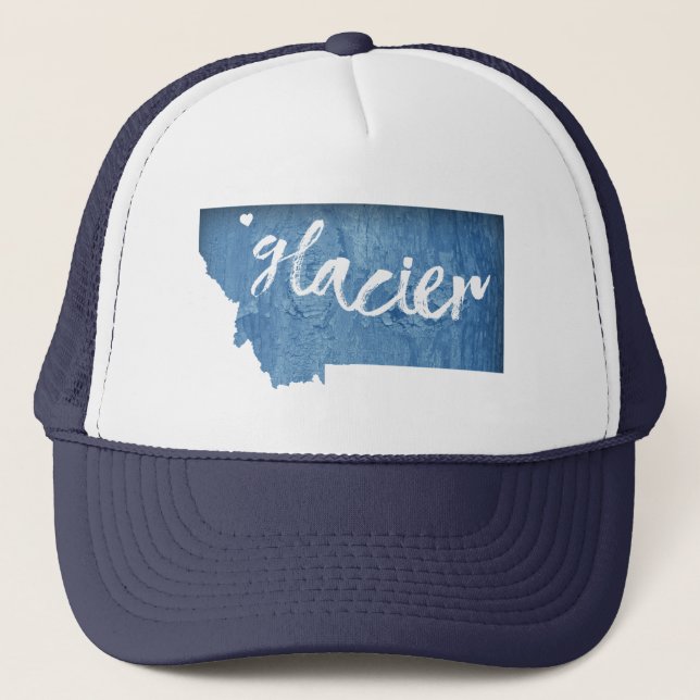 Glacier National Park Wood Gran Truckerkappe (Vorderseite)