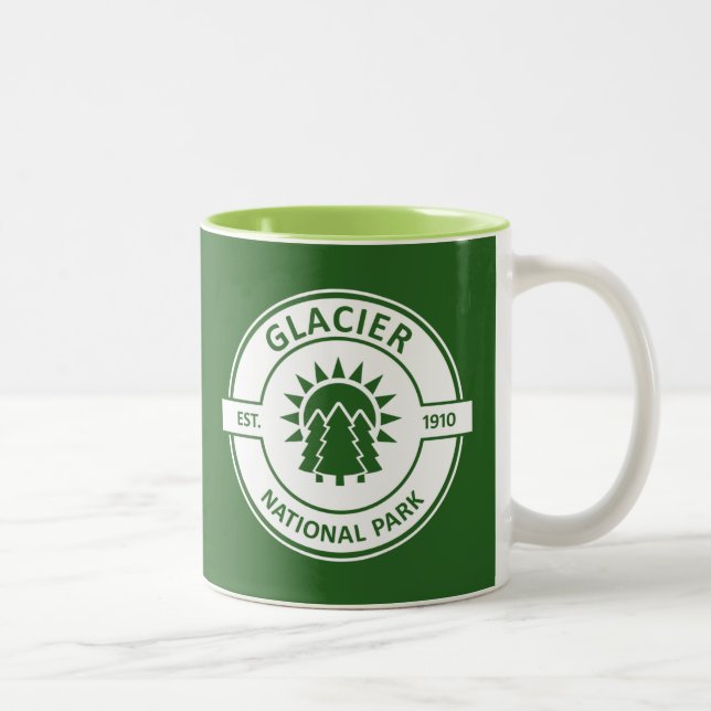 Glacier National Park Zweifarbige Tasse (Rechts)