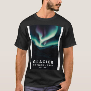 Glacier Nationalpark Aurora Borealis T-Shirt