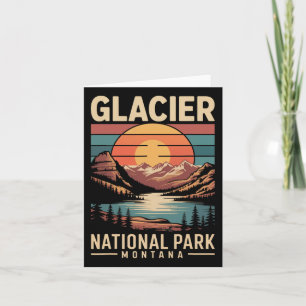 Glacier Nationalpark Bär Vintag Montana Karte