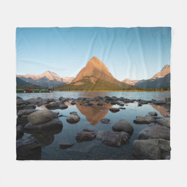 Glacier Nationalpark des Mountainsee-| Fleecedecke (Vorderseite (Horizontal))