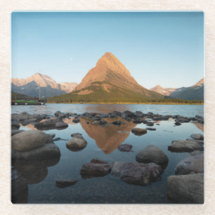 Glacier Nationalpark des Mountainsee- Glasuntersetzer
