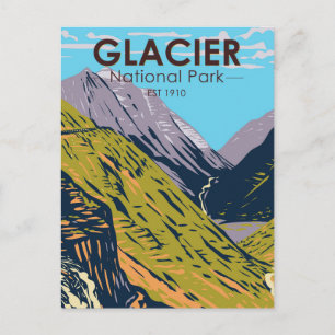 Glacier-Nationalpark Going-to-the-Sun-Straße Postkarte