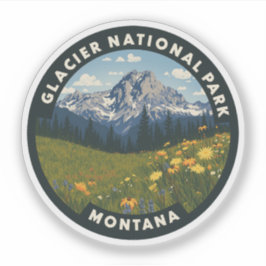 Glacier Nationalpark Montana Aufkleber