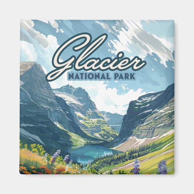 Glacier Nationalpark Montana Magnet (Vorne)