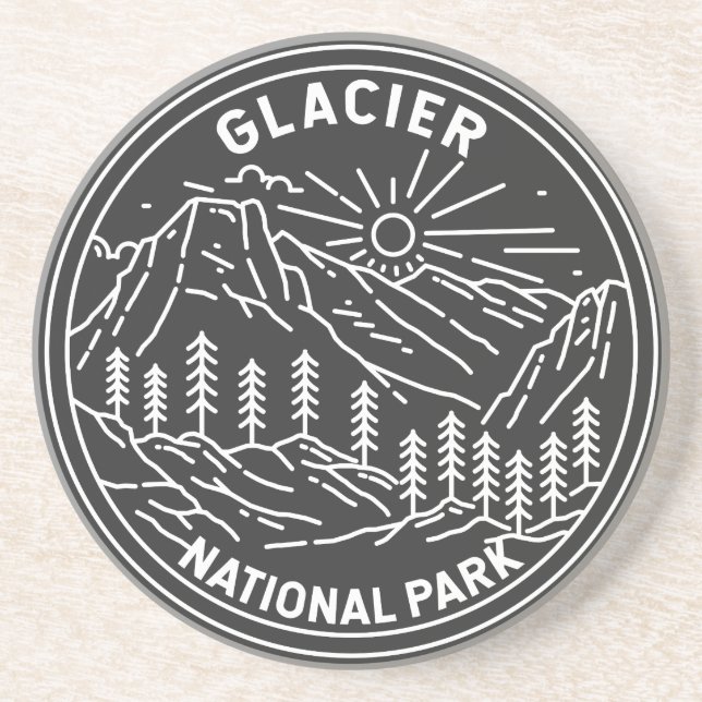 Glacier Nationalpark Montana Monoline Getränkeuntersetzer (Vorne)