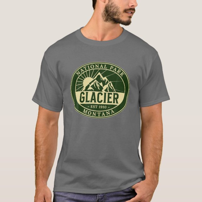 Glacier Nationalpark Montana T-Shirt (Vorderseite)