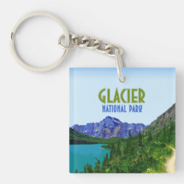Glacier Nationalpark Montana Vintag Schlüsselanhänger