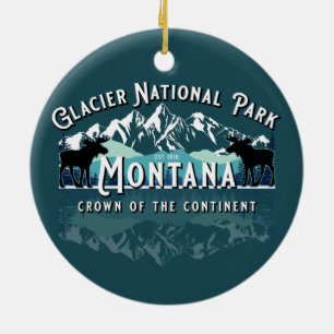 GLACIER NATIONALPARK PFLEGEN URLAUB KERAMIK ORNAMENT