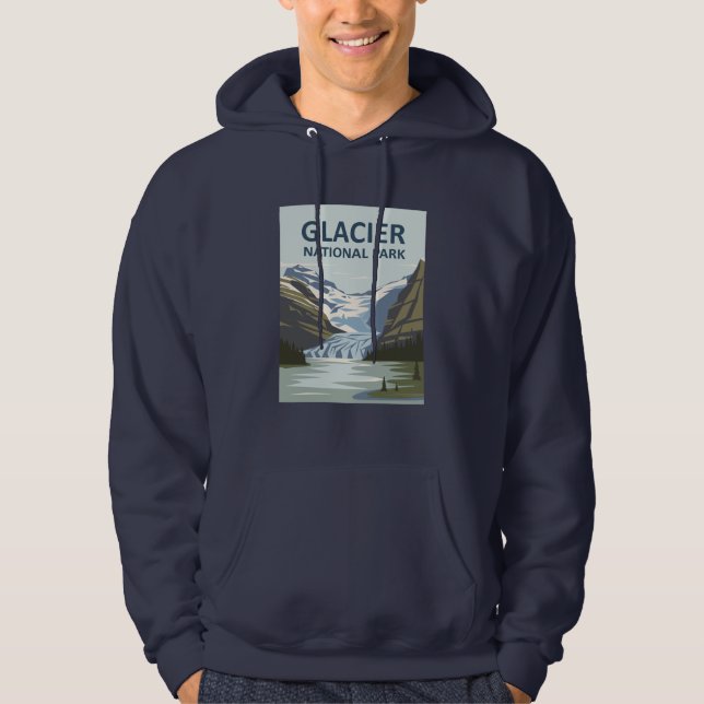 Glacier Nationalpark Reisen Hoodie (Vorderseite)