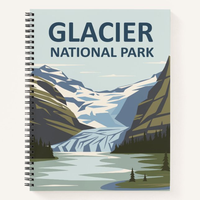 Glacier Nationalpark Reisen Notizbuch (Vorderseite)
