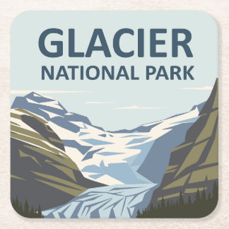 Glacier Nationalpark Reisen Rechteckiger Pappuntersetzer