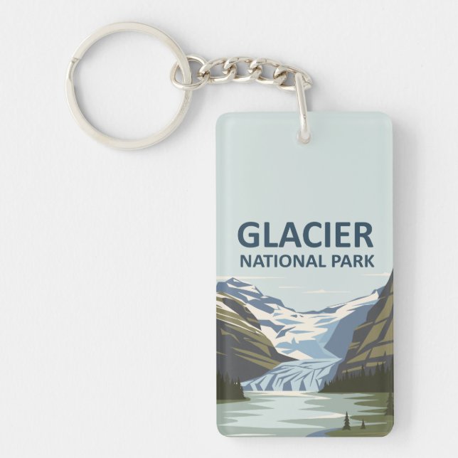 Glacier Nationalpark Reisen Schlüsselanhänger (Vorderseite)