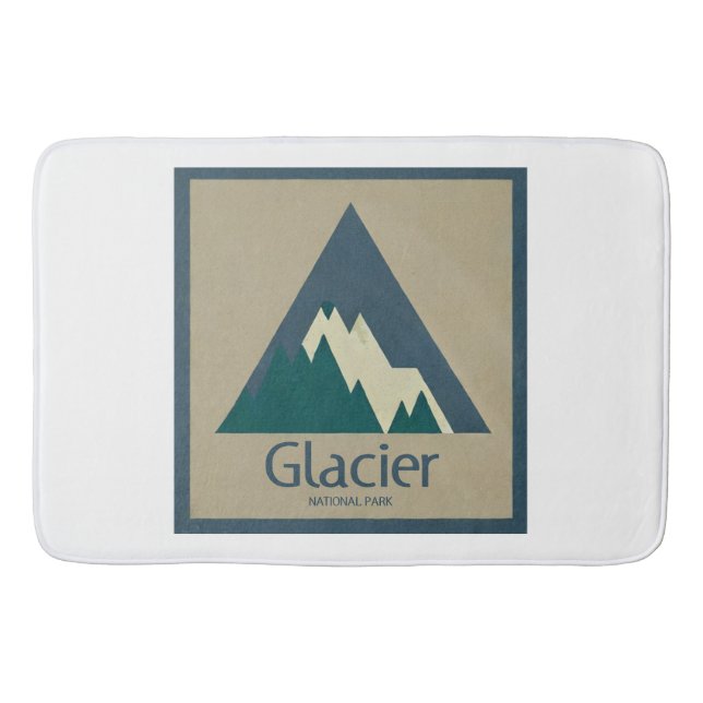 Glacier Nationalpark Rustikal Badematte (Vorderseite)