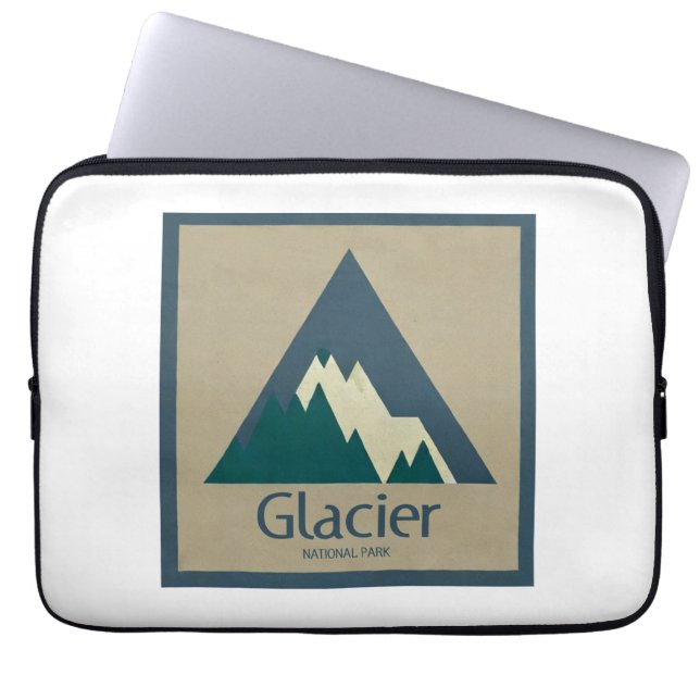 Glacier Nationalpark Rustikal Laptopschutzhülle (Vorderseite)