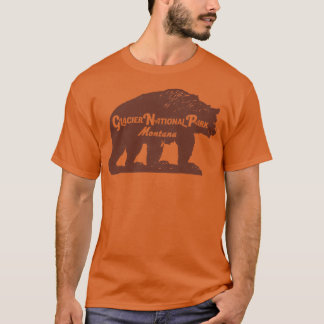 Glacier-Nationalpark Vintage-Reisesouvenir T-Shirt