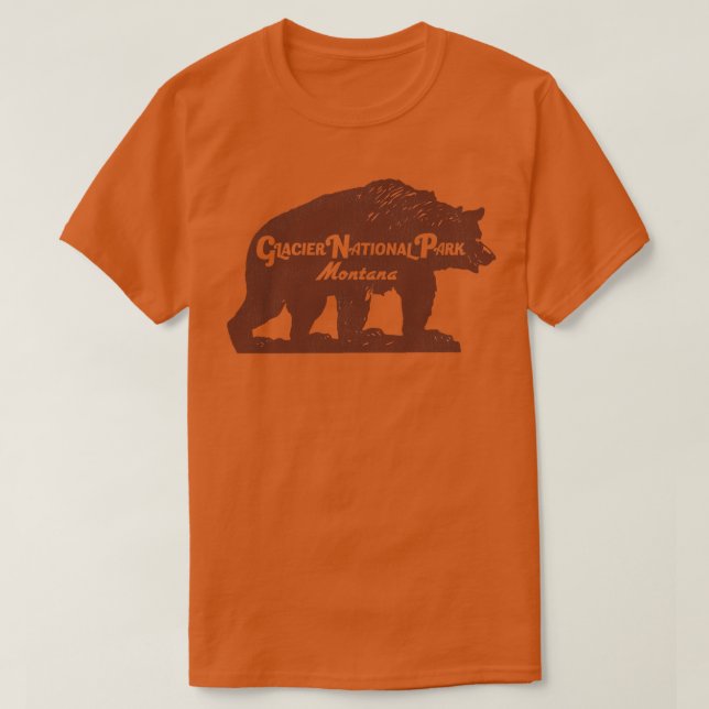 Glacier Nationalpark Vintage T-Shirt (Design vorne)