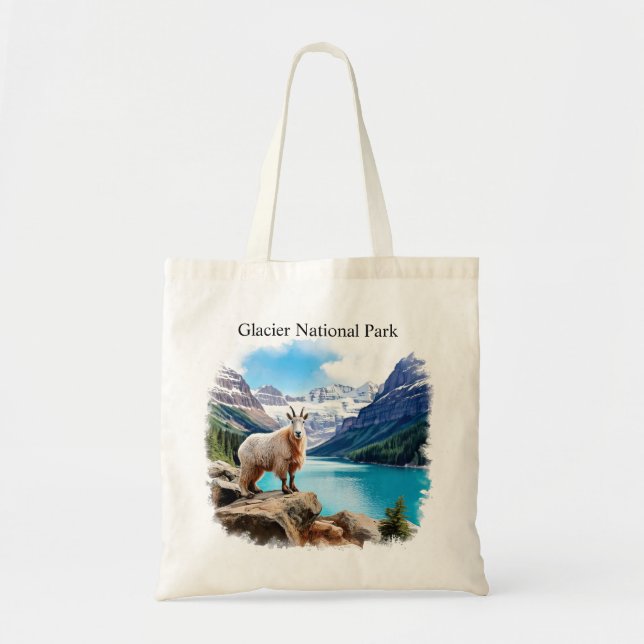 Glacier Nationalpark Watercolor Tragetasche (Vorne)
