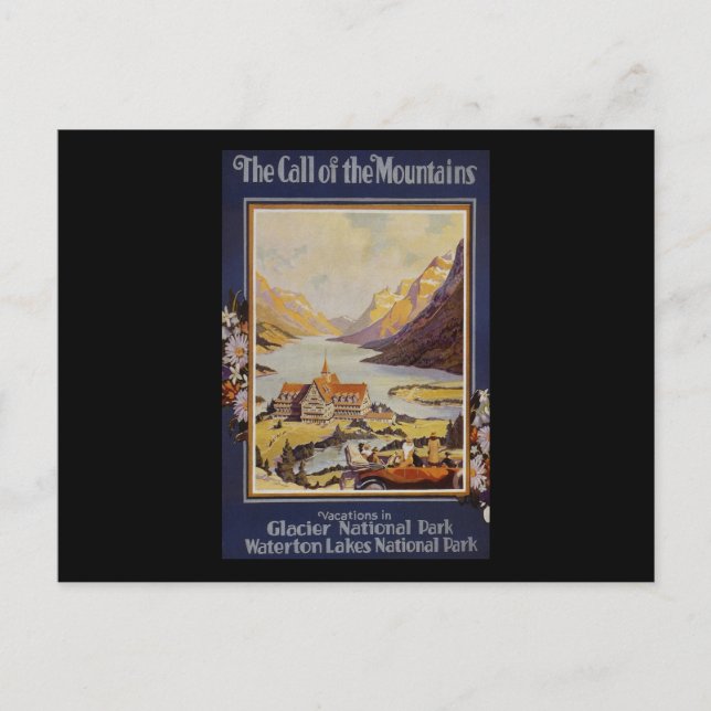 Glacier Nationalpark Waterton Seen Postkarte (Vorderseite)