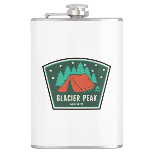 Glacier Peak Wilderness Camping Flachmann (Vorderseite)