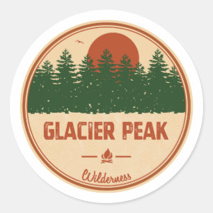 Glacier Peak Wilderness Runder Aufkleber