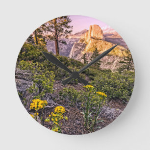 Glacier Point Sunset (Vertical) Runde Wanduhr